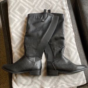 Lane Bryant Wide Calf Black Riding Boots Size 10